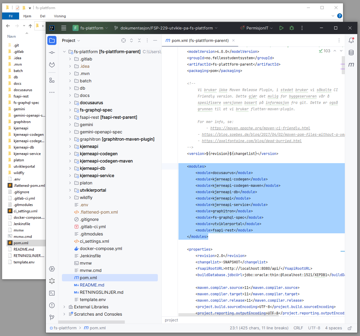 Filsystem og IntelliJ Project Tool